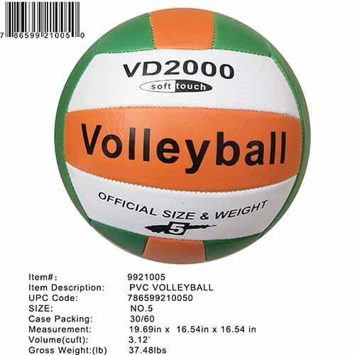 SIZE 5 VOLLEY BALL GREEN-ORANGE