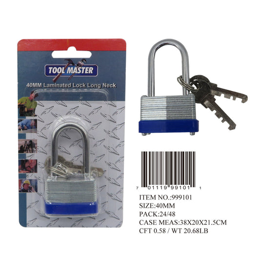40MM LONG NECK LAMINATED PADLOCK