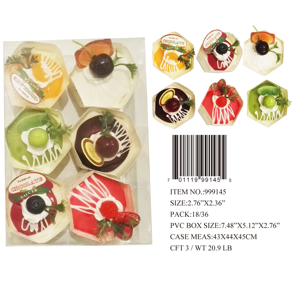 6PC DESSERT FRIDGE MAGNET