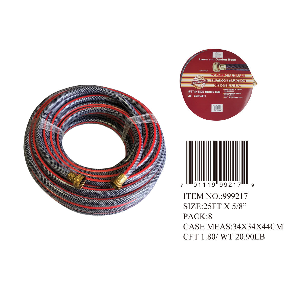 25FT PVC GARDENING WATER HOSE