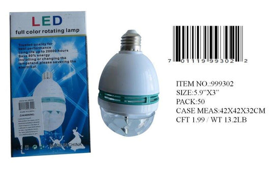 5.9X3"LED ROTATING DISCO LIGHT BULB 110V