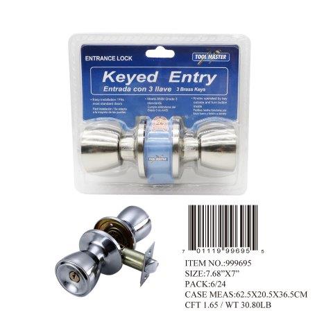ENTRY DOOR LOCK+3KEYS SIL COL