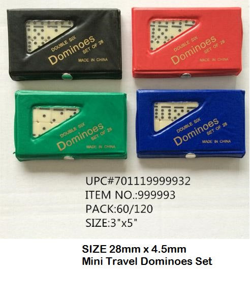 28X4.5MM MINI TRAVEL  DOMINOES SET