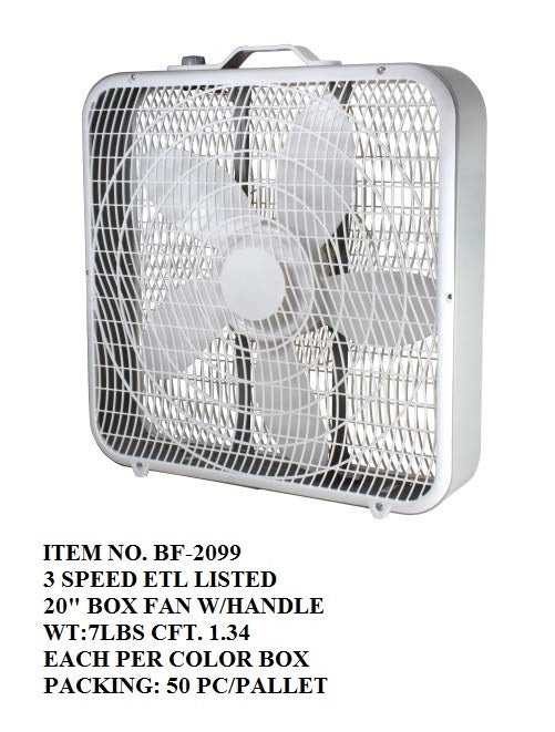 20"110V BOX FAN ETL LISTED