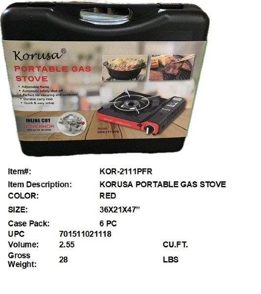 KORUSA PORTABLE GAS STOVE RED