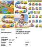 9X1.5X7"11PC DINO MAGNETIC TRAIN