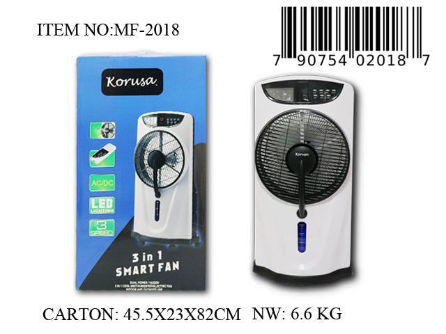 32"KORUSA 3IN1 FAN+WATER MIST  COOLR AC/DC