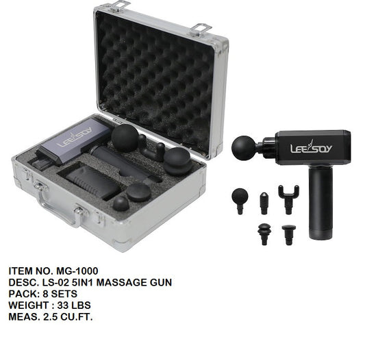 LS-02 5IN1 MASSAGE GUN W/CARRY CASE