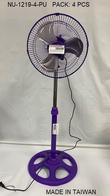 110V 12"360 ROTATE STAND FAN PURPLE