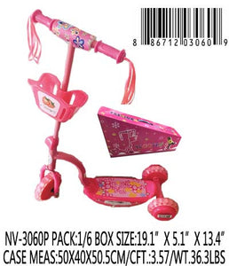 KIDS PINK 3 WHEELS KICK SCOOTER