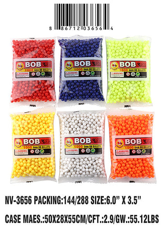 1000 PC PACK 6MM BB PELLETS 6/A COL