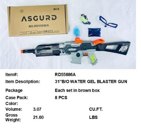 31"B/O  WATER GEL BLASTER GUN