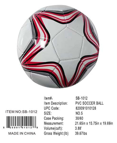 250G SIZE 5 SOCCER BALL WHITE STAR