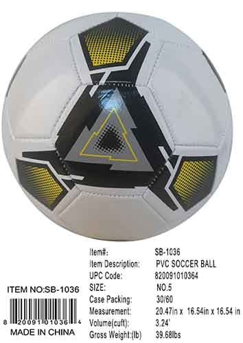 250G SIZE 5 SOCCER BALL WHT-YEL-BLK