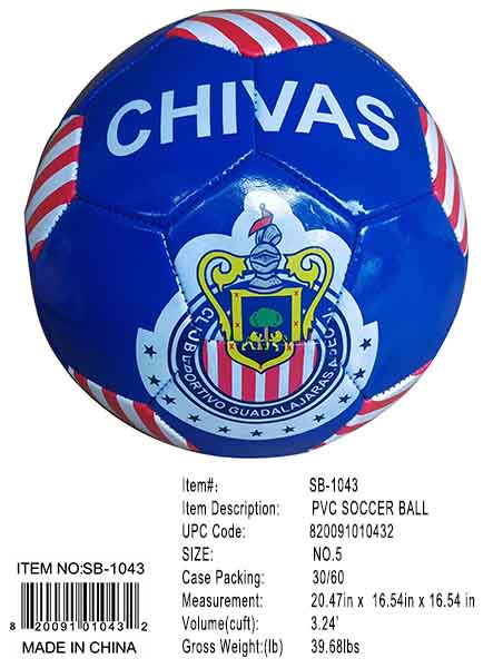 250G SIZE 5 SOCCER BALL CH BLUE