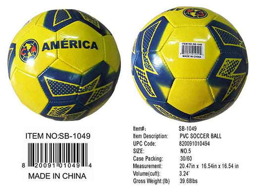 250G SIZE 5 SOCCER BALL CA YEL/BLU