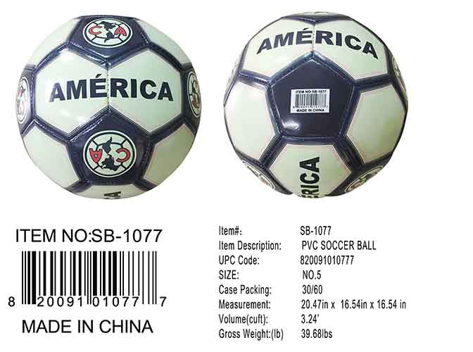 250G SIZE 5 SOCCER BALL CA WHT/BLU