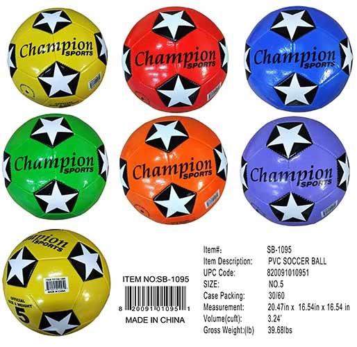 250G SOCCER BALL 6/A COLORS STAR