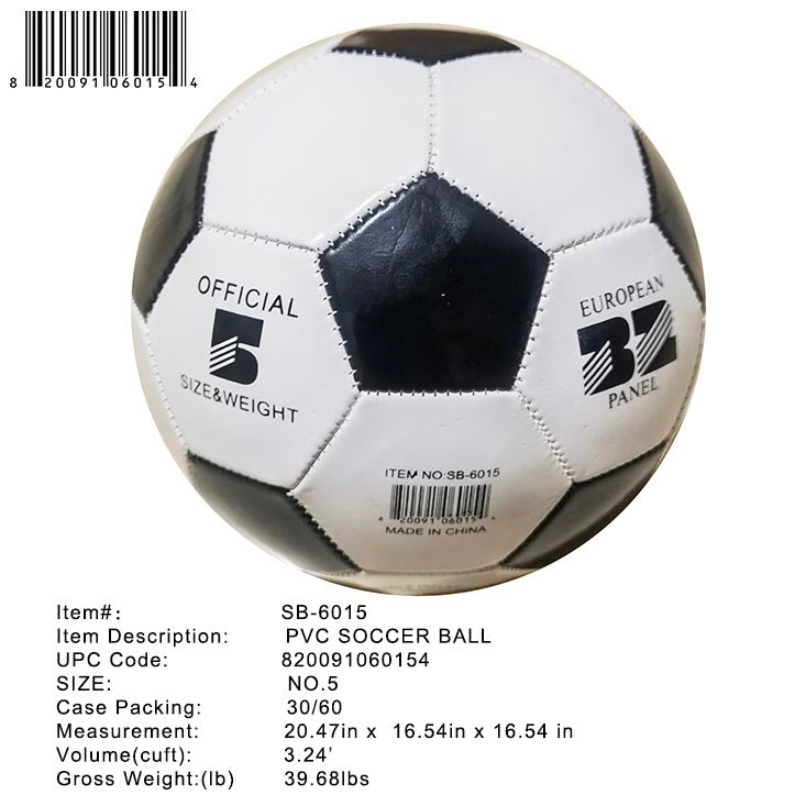 250G SOCCER BALL BLACK & WHITE