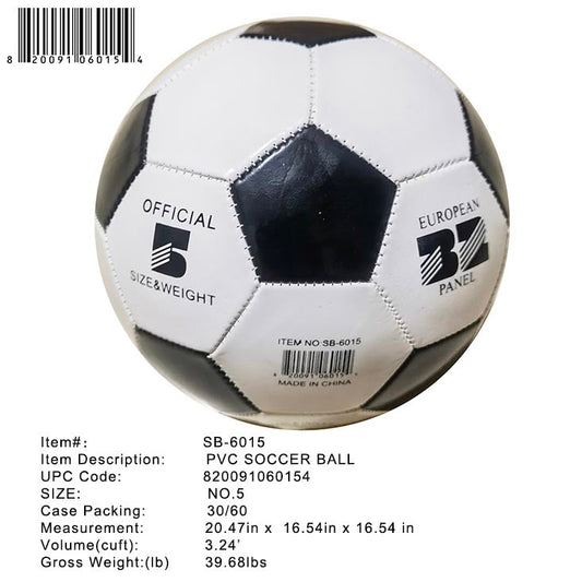 250G SOCCER BALL BLACK & WHITE