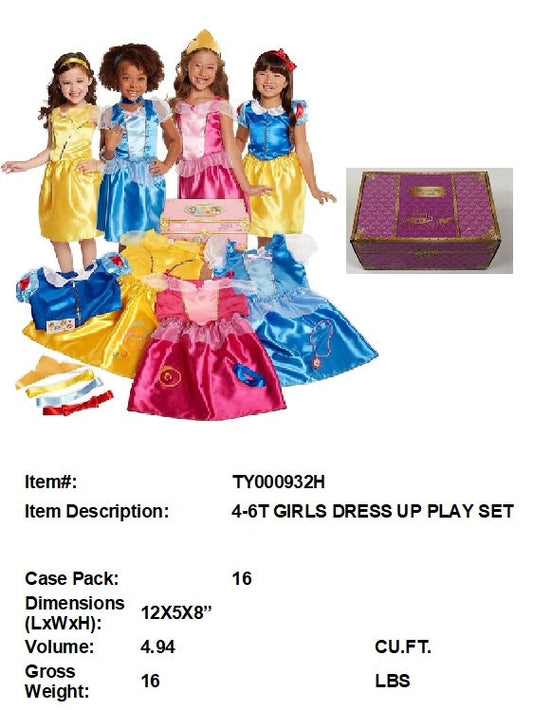 12X8X5"4-6T GIRL DRESS UP PLAY SET