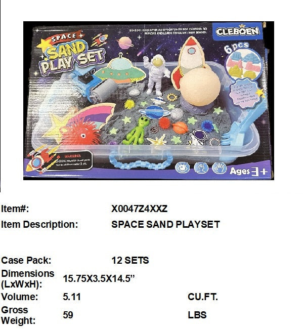 15.75X3.5X14.5"SPACE SAND PLAYSET