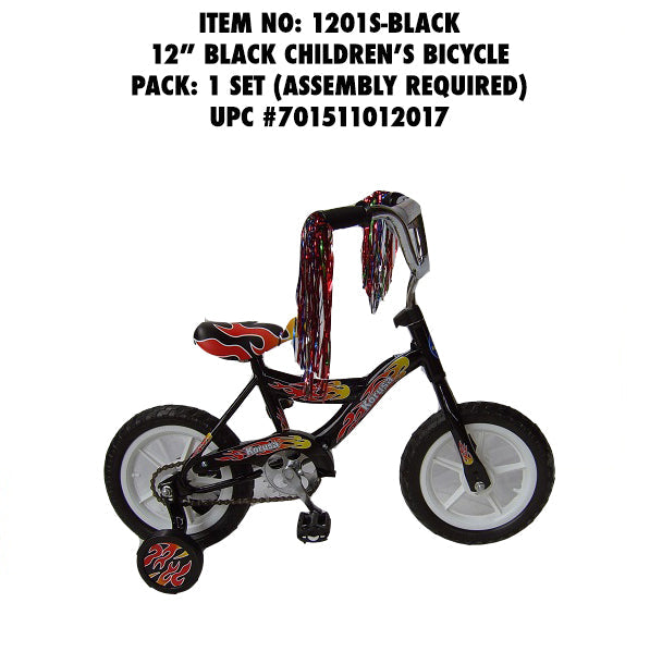 12"WHEEL KORUSA CHILDREN BICYCLE BLACK