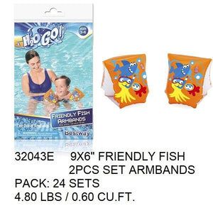 H2OGO! 9X6"FRIENDLY FISH ARMBANDS AGE 3-6