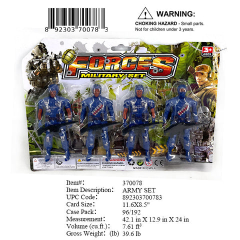 11.6X8.5"4PC SOLDIER ACTION FIG. PLAY SET