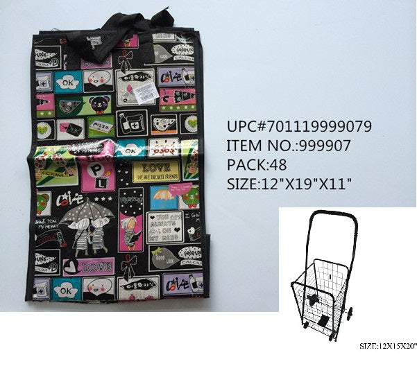 11X12X19"OPEN BAG FIT SMALL SHOPPING CAR