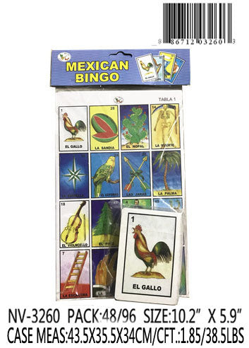 9X6"SPANISH BINGO CARD SET